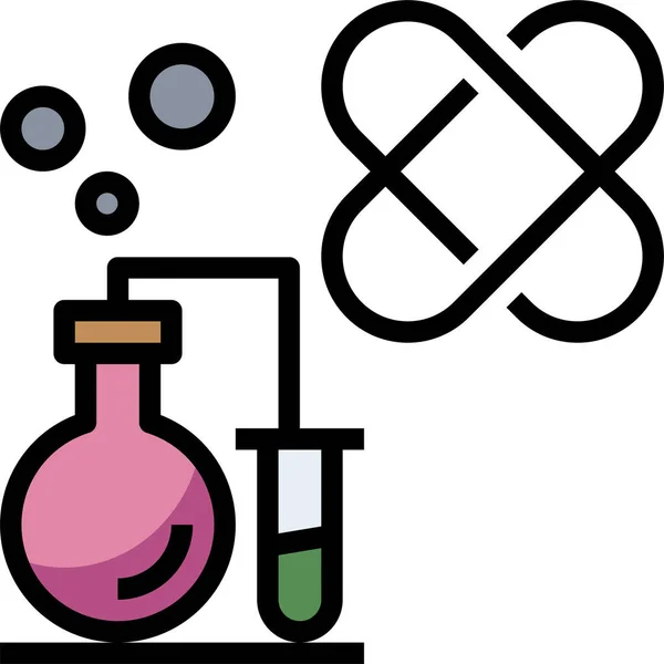 Ikona Edukacji Chemii Chemicznej Stylu Wypełnionym — Wektor stockowy