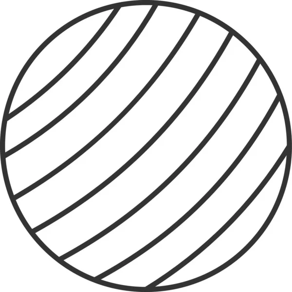 Fitball Ikone Outline Stil — Stockvektor