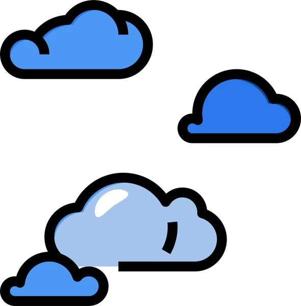 Nubes Nube Meteorología Icono — Vector de stock
