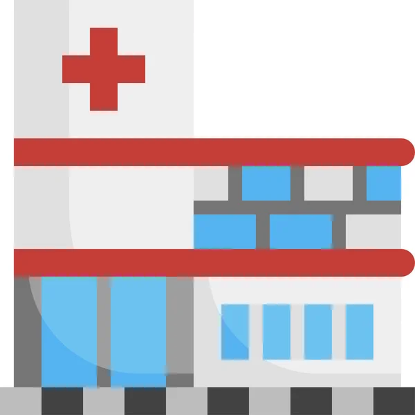 Hospital Edificio Hospitales Icono — Vector de stock