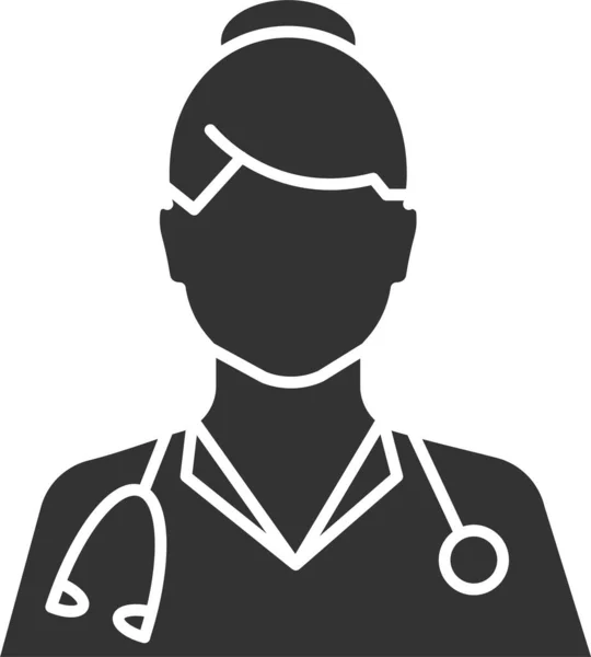 Doctor Hospital Physician Icon Solid Style — Stock Vector