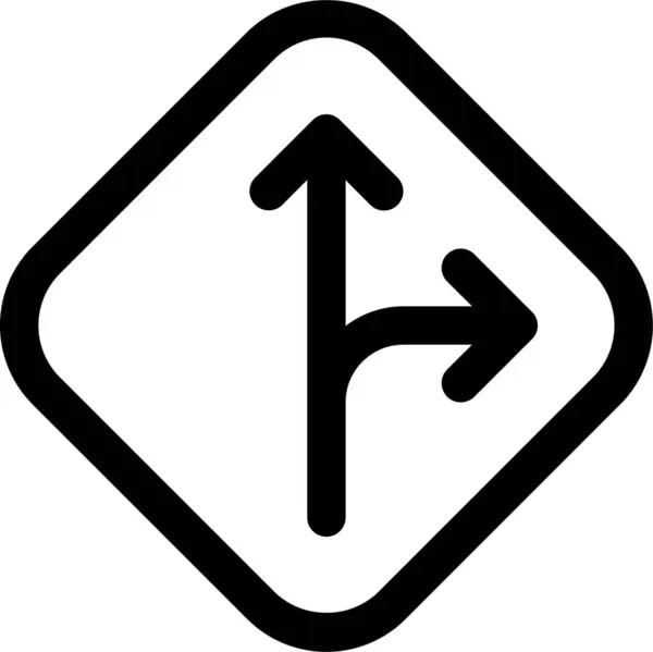 Direction Côté Route Icône — Image vectorielle