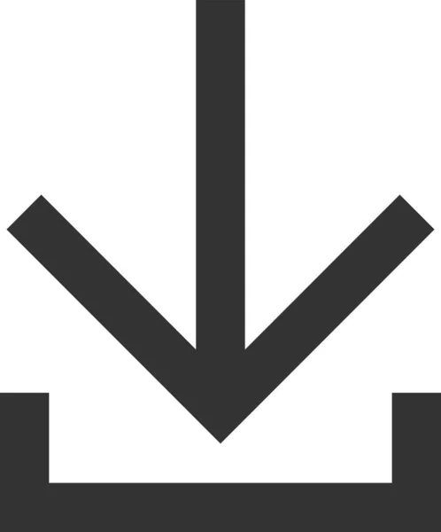 Flecha Descargar Recibir Icono Estilo Esquema — Archivo Imágenes Vectoriales