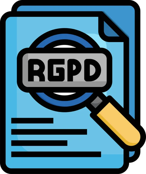 Gdpr Rgpd 투명성 아이콘 — 스톡 벡터