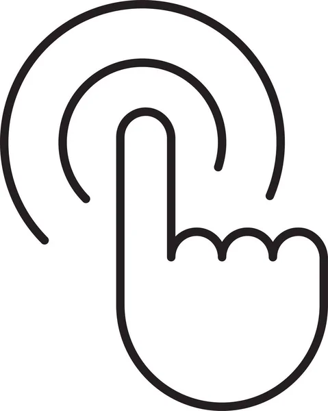Fingergesten Symbol Umrissstil Anzeigen — Stockvektor