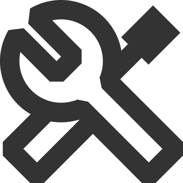 Equipment Repair Setting Icon Solid Style — 图库矢量图片