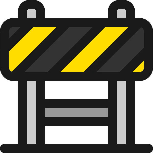 Barricade Barricade Obstakel Pictogram — Stockvector