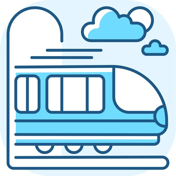 Coche Autocar Tren Ferrocarril Icono — Vector de stock