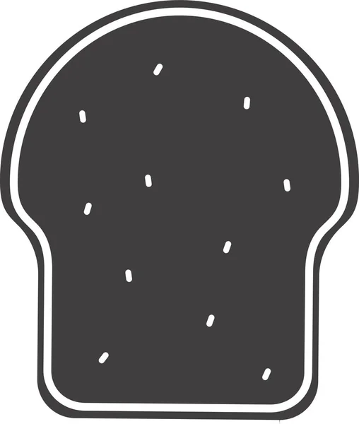 Икона Сэндвича Хлебом Твердом Стиле — стоковый вектор