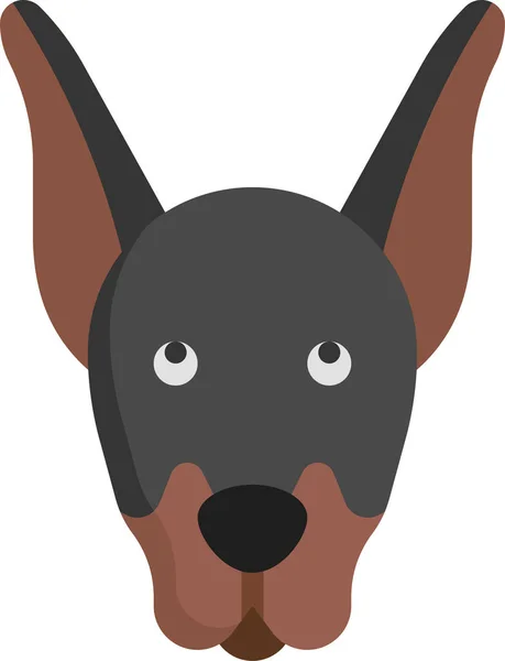 Doberman Pinscher Ikona Zwierząt — Wektor stockowy