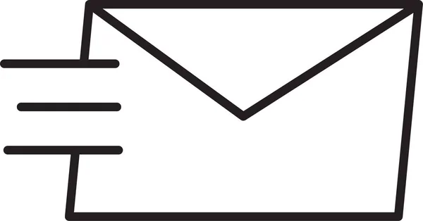 Иконка Почтового Конверта Стиле Наброска — стоковый вектор