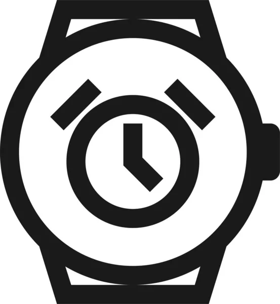 Alarme Ícone Relógio Alerta Estilo Esboço — Vetor de Stock