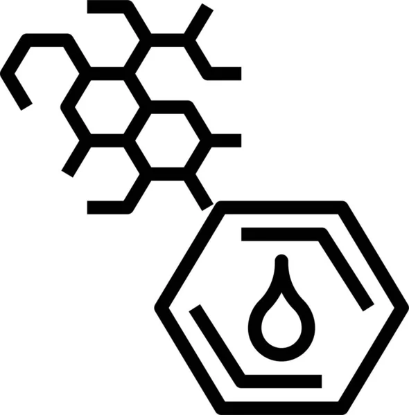 Icono Aceite Esencial Cbd Estilo Esquema — Vector de stock