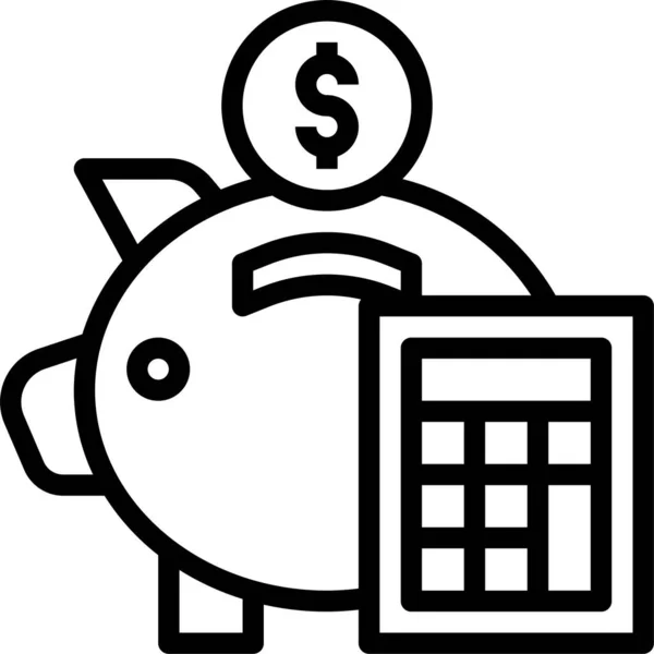 Deposit Piggy Bank Icon — Stock Vector
