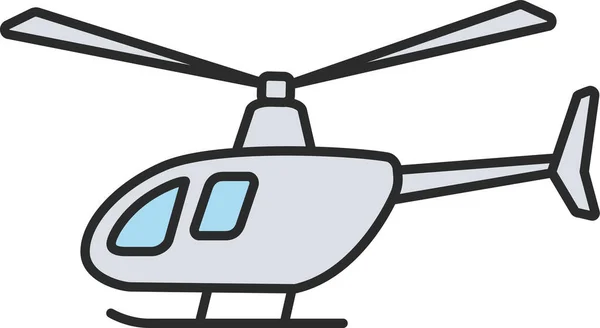 Иконка Вертолета Авиационной Авиации Стиле Заполненной Очертания — стоковый вектор