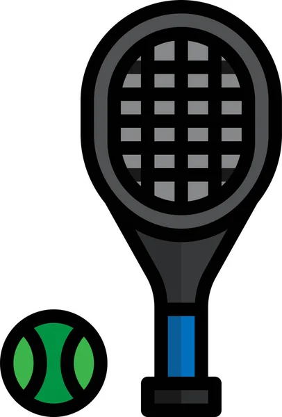 Tennis Sportl Fitness Icoon — Stockvector
