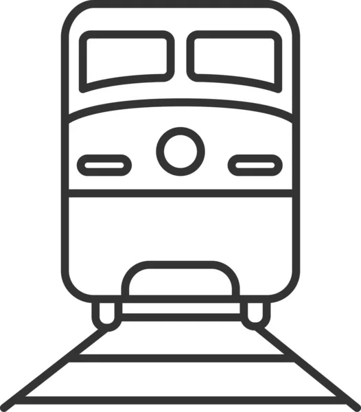 Ferrocarril Ferrocarril Icono Ferroviario Estilo Esquema — Archivo Imágenes Vectoriales