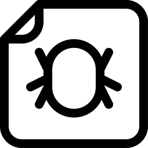 Bug Document File Icon File Ordner Kategorie — Stockvektor