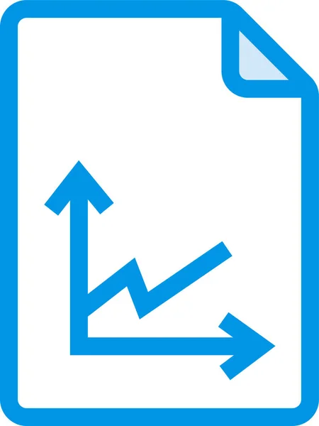 Grafiek Document Documentatie Pictogram Gevulde Outline Stijl — Stockvector