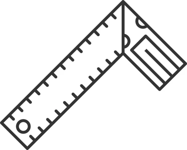 Winkelkonstruktion Werkzeug Instrument Symbol Umriss Stil — Stockvektor