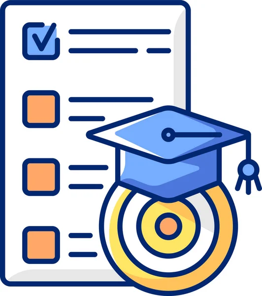 Ícone Certificado Aprendizagem Educação —  Vetores de Stock