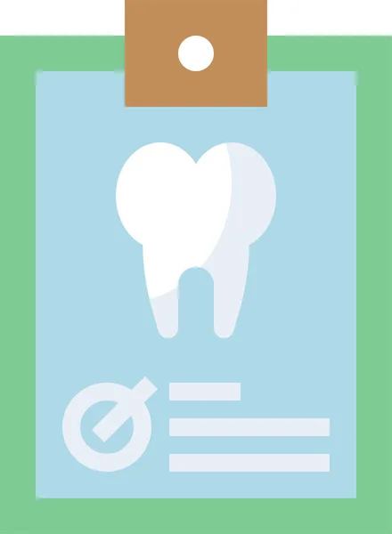 Ícone Dentista Dental Claro Estilo Plano —  Vetores de Stock