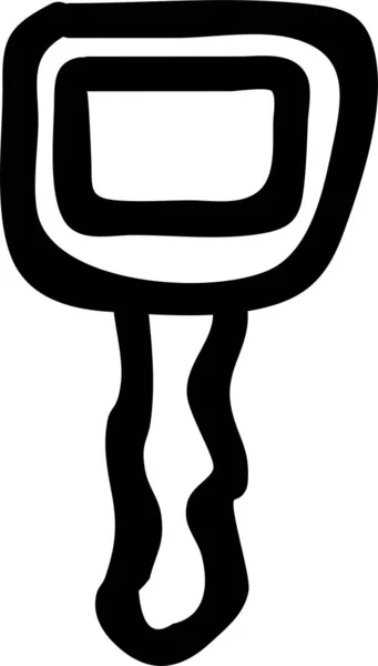 Schlüsselschloss Passcode Symbol Handgezeichneten Stil — Stockvektor