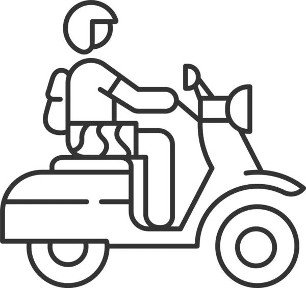 Moto Moto Paseo Icono — Vector de stock