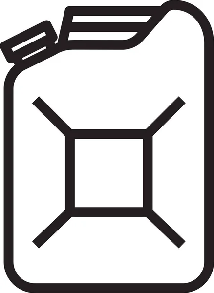 Benzinkanister Symbol Umrissstil — Stockvektor