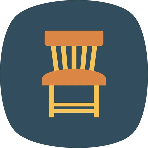 Καρέκλα Έπιπλα Σπίτι Εικονίδιο Στυλ Σήμα — Διανυσματικό Αρχείο