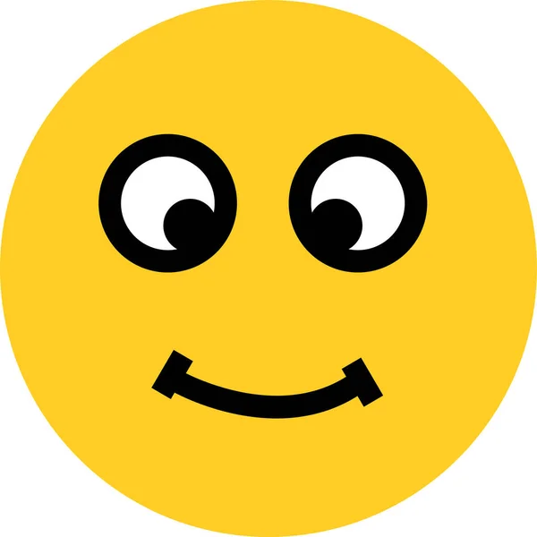 Emoji Emoce Esenciální Ikona Plochém Stylu — Stockový vektor