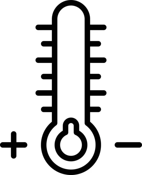 Temperatura Zimna Ikona Niska — Wektor stockowy