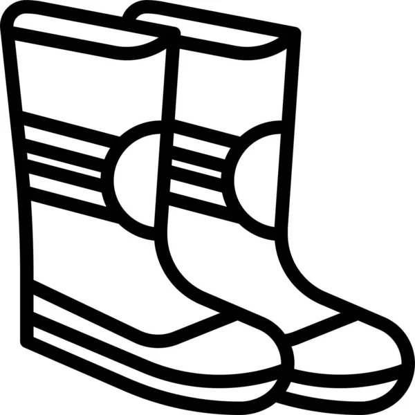 Bot Ayakkabı Aksesuarı Simgesi — Stok Vektör