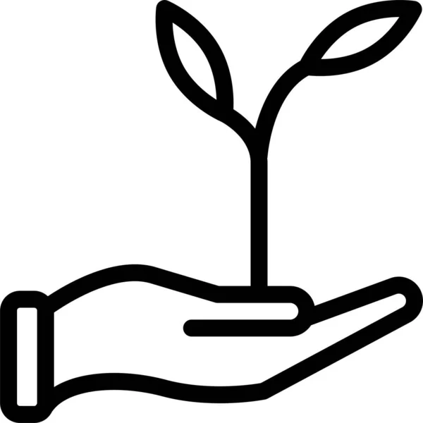 Wachstum Pflanze Boden Symbol — Stockvektor