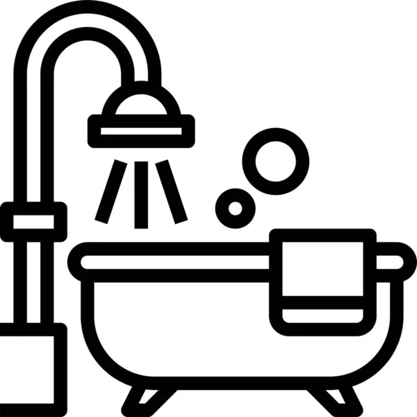 Μπάνιο Καθαρό Εικονίδιο — Διανυσματικό Αρχείο
