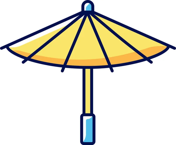 Umbrella Korean Culture Icon — Stock Vector