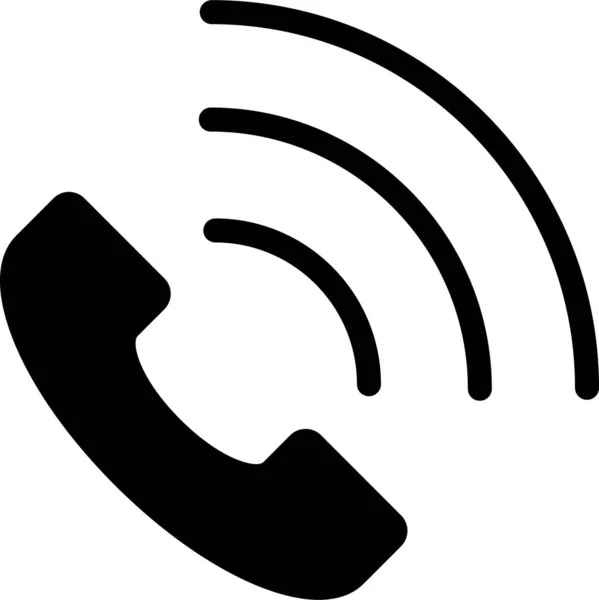 Ikona Komunikačního Telefonu Pevném Stylu — Stockový vektor
