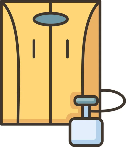 Terapia Térmica Casa Banho Móvel Ícone Portátil Casa Sauna — Vetor de Stock