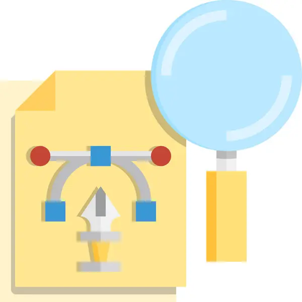 Research Search Market Icon — Stock Vector