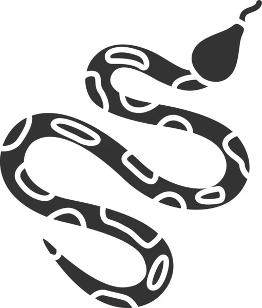 Animal Mascota Python Icono Estilo Sólido — Archivo Imágenes Vectoriales