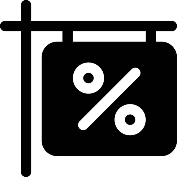 Verkoop Korting Teken Pictogram — Stockvector