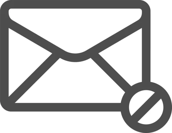 Ícone Mail Bloqueado Estilo Esboço — Vetor de Stock