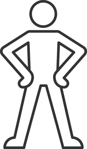 Ikone Der Körpersprache — Stockvektor