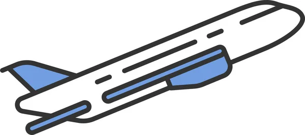 Air Airplane Aviation Icon Filled Outline Style — 图库矢量图片