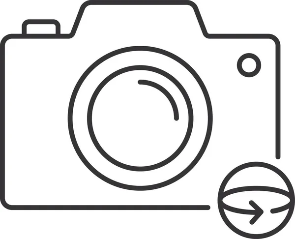 360 Macchina Fotografica Icona Della Fotografia Nella Categoria Fotografia — Vettoriale Stock