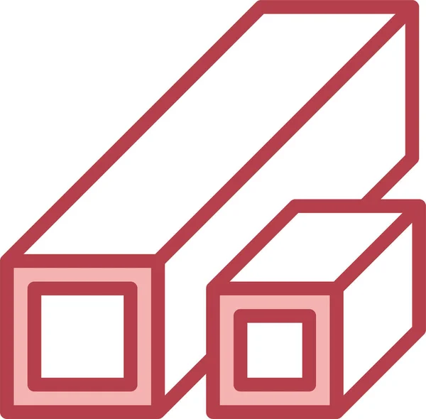 Χάλυβα Τετράγωνο Σωλήνα Εικονίδιο — Διανυσματικό Αρχείο