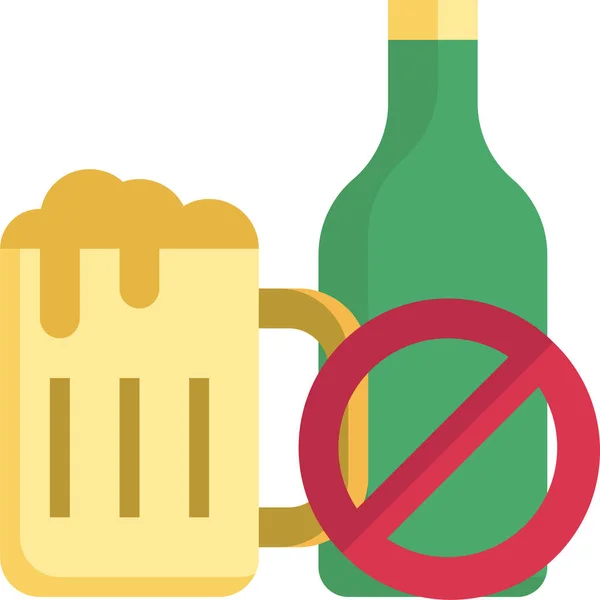 Brak Ikony Alergenu Alkoholowego — Wektor stockowy