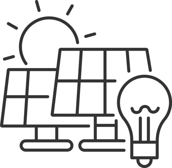太陽電池パネル 太陽エネルギーアイコン — ストックベクタ
