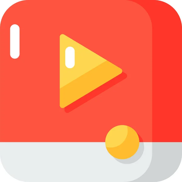 Ícone Vídeo Player Aplicativo Multimídia — Vetor de Stock
