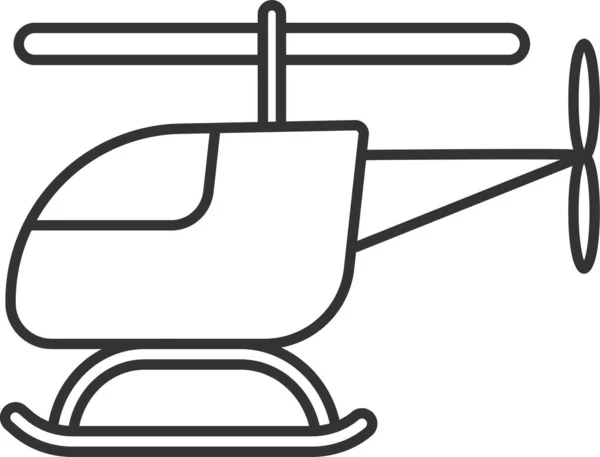Flugzeug Flugzeug Kind Ikone Umriss Stil — Stockvektor